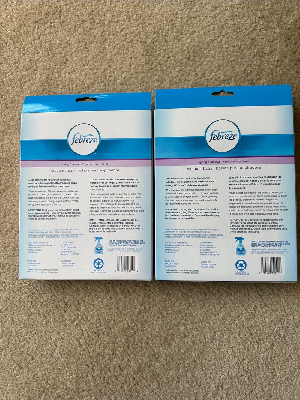 Febreze Hoover Y Vacuum Bags - Blue & Purple Packaging (total of 5 bags) - Picture 3 of 3